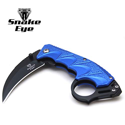 Everyday Carry Folding Pocket Knife, Assisted Opening, Tactical Design (Blue)