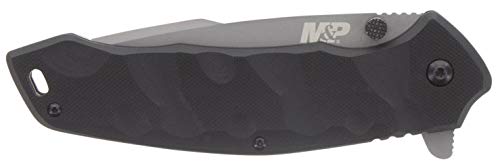 Smith & Wesson M&P Special Ops 9.3in Stainless Steel Assisted Opening Knife with 4in Tanto Blade and G10 Handle for Outdoor, Tactical, Survival and EDC,Black