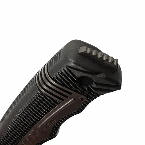 SOG Seal Strike Fixed Blade Knife with Sheath- Tactical and Hunting Knife with 4.9 Inch Partially Serrated Bowie Knife Blade and Survival Knife Line Cutter (SS1003-CP)