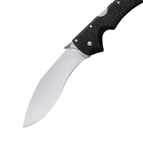 Cold Steel Rajah ll Japanese AUS10A 6" Blade 8" Griv-Ex Handle Tactical Folding Knife with Tri-Ad Lock, Ambidextrous Pocket/Belt Clip