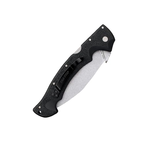 Cold Steel Rajah ll Japanese AUS10A 6" Blade 8" Griv-Ex Handle Tactical Folding Knife with Tri-Ad Lock, Ambidextrous Pocket/Belt Clip