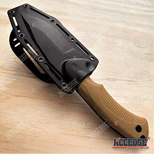 Tactical Knife Hunting Knife Survival Knife 9" Full Tang Fixed Blade Knives Camping Accessories Camping Gear Survival Kit Survival Gear And Equipment Tactical Gear 80213 (Coyote Brown)
