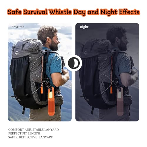 Eayson 4PCS Emergency Whistle with Adjustable Lanyard, Loud Plastic Whistles for Boat Fishing Hiking Kayaking Camping Safety Survival Signal