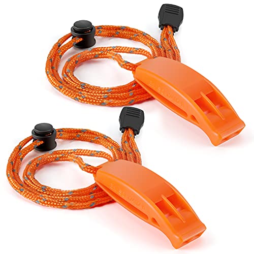 Hipat Emergency Whistle, Super Loud Floating Whistle with Lanyard, Ideal for Boating, Swimming, Kayaking, Water Survival, Hiking, Camping, Climbing