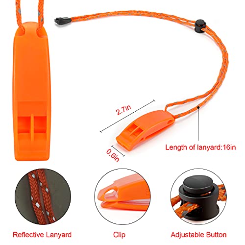 Hipat Emergency Whistle, Super Loud Floating Whistle with Lanyard, Ideal for Boating, Swimming, Kayaking, Water Survival, Hiking, Camping, Climbing