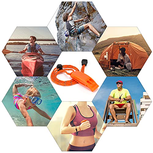 Hipat Emergency Whistle, Super Loud Floating Whistle with Lanyard, Ideal for Boating, Swimming, Kayaking, Water Survival, Hiking, Camping, Climbing