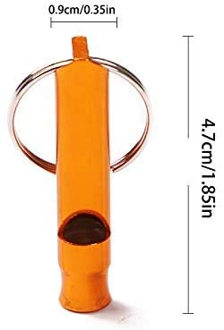 Set of 12 Extra Loud Whistles for Camping Hiking Hunting Outdoors Sports and Emergency Situations, Sturdy but Light Aluminium Key Chain Signals