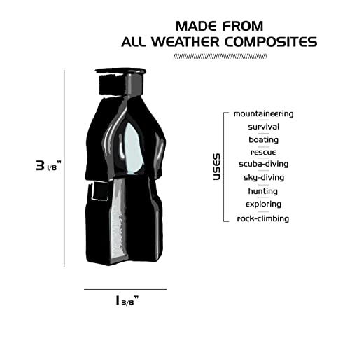 HyperWhistle The Original Worlds Loudest Whistle up to 142db Loud, Very Long Range, for Referee, Coaches, Instructors, Sports, Teachers, Life Guard, Self Defense, Survival, Emergency uses (Black)