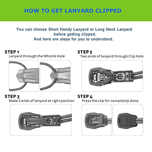 HEIMDALL Emergency Whistle with Lanyard for Safety Boating Camping Hiking Hunting Survival Rescue Signaling (Orange-2 Pack)