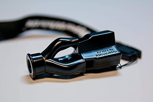 HyperWhistle The Original Worlds Loudest Whistle up to 142db Loud, Very Long Range, for Referee, Coaches, Instructors, Sports, Teachers, Life Guard, Self Defense, Survival, Emergency uses (Black)
