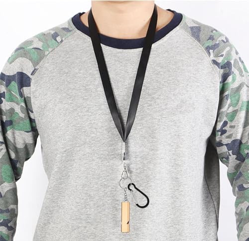 Yauende Emergency Whistles, 2 PCS Loud Safety Survival Whistles with Carabiner and Lanyard for Outdoor Hiking, Hunting, Camping, Fishing, Kayaking (2 Pack)