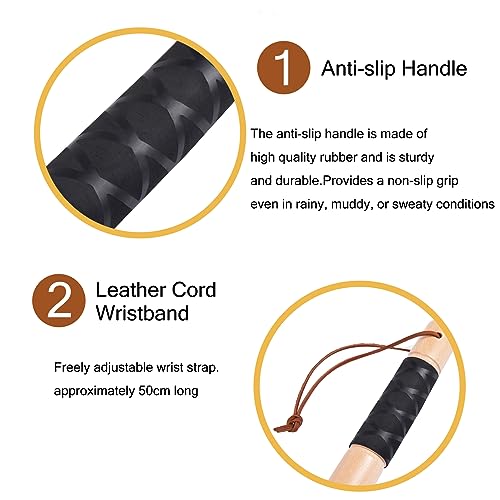 EONST Wooden Tire Thumper - Fish Bat - Tire Thumper for Truckers - Weighted with Extra Grip Tire Checking Bat - Durable Personal Mini-Defense bat Martial Arts Weapons.