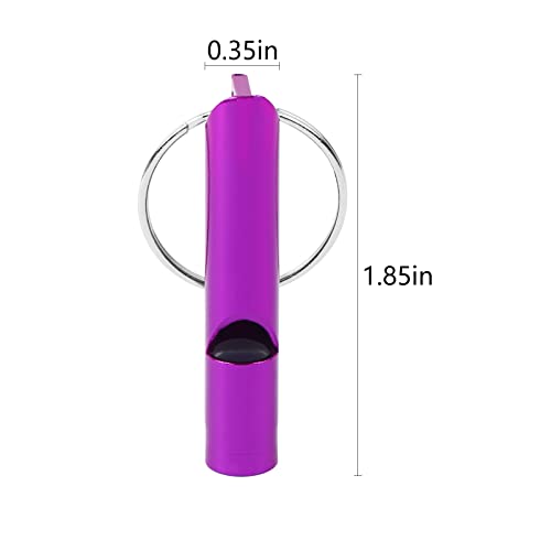 MIDELONG 12 pcs Emergency Whistle with Key Chain, Aluminum Extra Loud Safety Survival Whistle Keychain for Outdoor Sports Camping Hiking Boating Hunting, 6 Colors