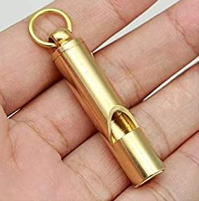 Loudest Brass Whistle Best Premium Emergency Whistle One Piece Outdoor Survival Whistle On Key-Chain or Hang Around Your Neck and Carry it Anywhere!