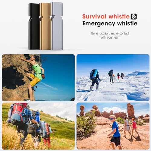 Braylin 3-Pack Emergency Whistles with Lanyard, Referee Whistle, Sports Whistles, Safety Whistle, Survival Whistle, Loudly Shrill, for Outdoor Sport, Various Competitions