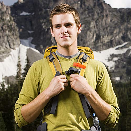 AUGSUN 10 Pcs Safety Whistle Marine Whistle Plastic Whistles with Lanyard for Emergency (Orange)