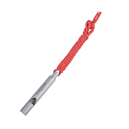 Boundless Voyage 1pcs Loudest Titanium Emergency Whistle with Lanyard for Camping Hiking Sports Traning Survival Ti9010O
