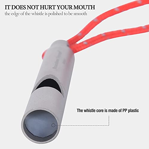 Boundless Voyage 1pcs Loudest Titanium Emergency Whistle with Lanyard for Camping Hiking Sports Traning Survival Ti9010O