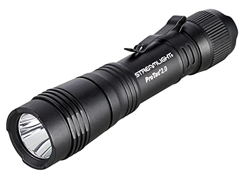Streamlight 89000 ProTac 2.0 2000-Lumen Rechargeable Tactical Flashlight with USB C cable, and Holster, Box, Black
