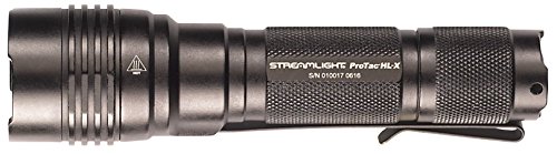 Streamlight 88065 ProTac HL-X 1000-Lumen Multi-Fuel Professional Tactical Flashlight, includes CR123A Lithium Batteries and Holster, Black