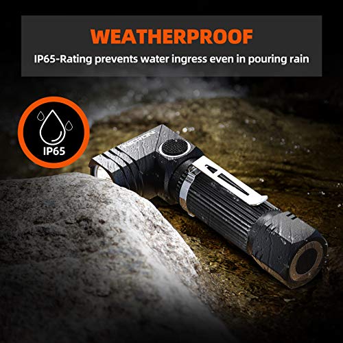 Flashlight, NICRON N7 600 Lumens Tactical Flashlight, 90 Degree Ip65 Waterproof Led Mini Flashlight 4 Modes- Best High Lumens Are For Camping, Outdoor, Hiking （Not including Batteries）Gift