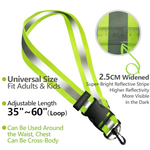 High Visibility Reflective Sash for Walking at Night -Perfect Substitution Reflective Vest Reflective Jacket, Running Gear for Men Women Kids, Night Walking Safety Gear Reflective Belt for Dog Walking