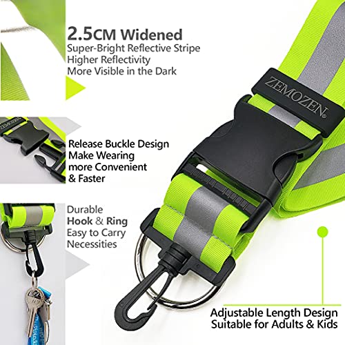 High Visibility Reflective Sash for Walking at Night -Perfect Substitution Reflective Vest Reflective Jacket, Running Gear for Men Women Kids, Night Walking Safety Gear Reflective Belt for Dog Walking