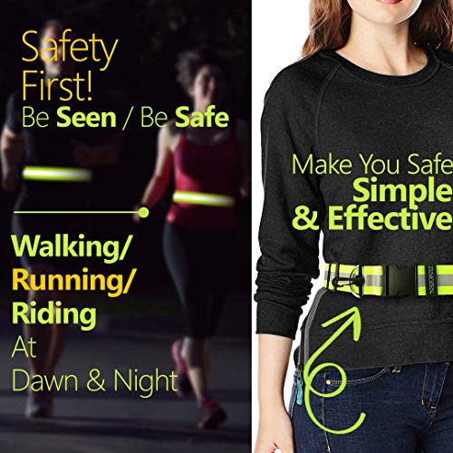 High Visibility Reflective Sash for Walking at Night -Perfect Substitution Reflective Vest Reflective Jacket, Running Gear for Men Women Kids, Night Walking Safety Gear Reflective Belt for Dog Walking