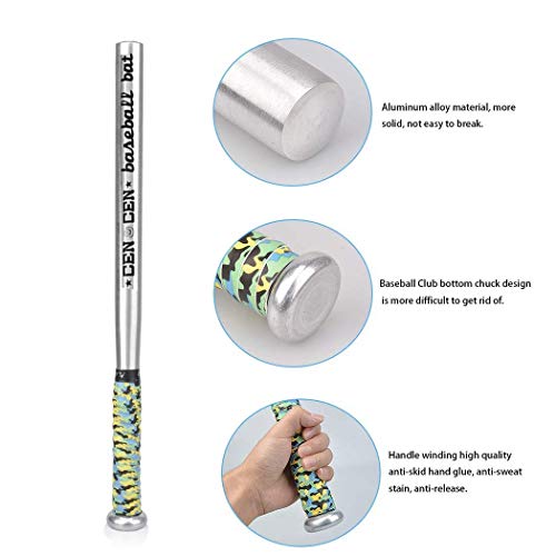 Baseball Bat Used for Baseball and self Defense,Alloy Steel,25 Inch (Black)