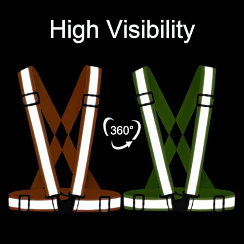IRRERS Reflective Vest Running Gear 10Pack, High Visibility Adjustable Safety Vests for Women Men Night Walking Biking Running Hiking Jogging Green