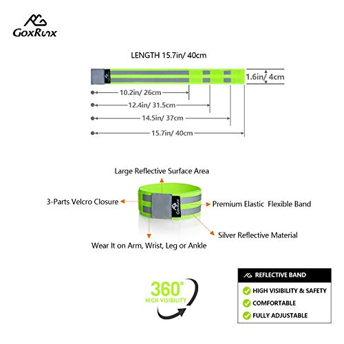 Reflective Vest Running Gear, Lightweight Motorcycle Cycling Reflective Vests with Large Pocket & Adjustable Waist for Women Men Running Safety Vest with Reflective Bands (Green, Medium)