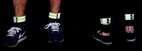 Reflective Bands for Men and Women | Reflectors for Runners, Cycling, Walking | Set of 4 Reflective Ankle Bands, Armbands, Wristbands | Reflector Tape Providing High Visibility Safety Apparel