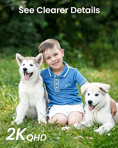 DEKCO 2K WiFi Surveillance Security Camera Outdoor/Home/Dome, Pan-Tilt 360° View, 3MP, Motion Detection and Siren, 2-Way Audio,Full Color Night Vision, Waterproo