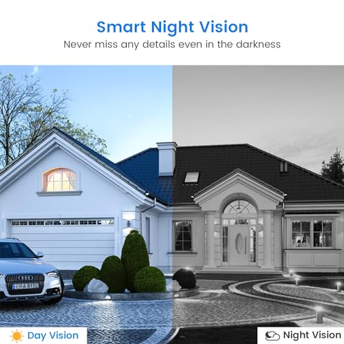 SUNNYJANE Wireless 1080p Video Doorbell Camera, AI Human Detection, Live View, 2-Way Audio Included Chime, Night Vision, 2.4G Wi-Fi, Cloud Storage, Indoor/Outdoor Surveillance Cam