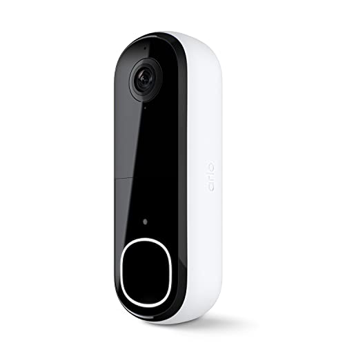 Arlo Video Doorbell 2K (2nd Generation) – Battery Operated or Wired Doorbell, Smart Wi-Fi, Security Camera, Surveillance, White – AVD4001