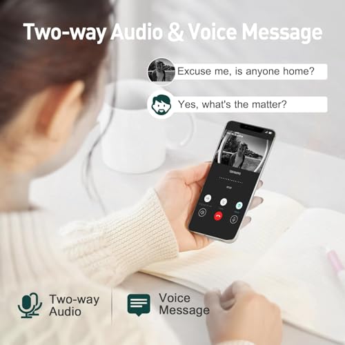 XTU Doorbell Camera Wireless No Subscription, 2K Video Doorbell with Chime, Front Door Camera, 2-way Audio, Instant Alert,Human Detection,Night Vision,Battery Powered,Apartment/Indoor/Outdoor Security
