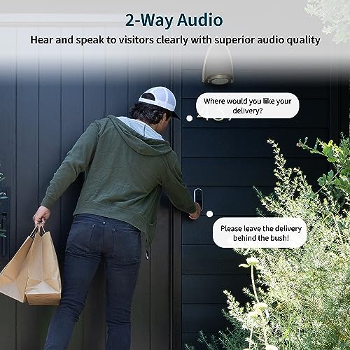 Arlo Video Doorbell 2K (2nd Generation) – Battery Operated or Wired Doorbell, Smart Wi-Fi, Security Camera, Surveillance, White – AVD4001​