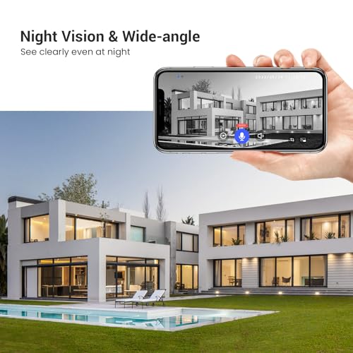 CutePanda Wireless Smart Video Doorbell Camera, with Chime Ringer, AI Human Detection, Home Security System, Cloud Storage, Live View, Night Vision, 2-Way Audio, 2.4G WiFi, Battery Powered