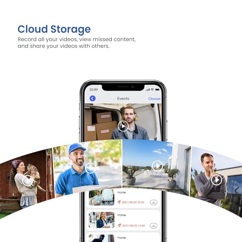 CutePanda 1080P Wireless Video Doorbell Camera, AI Human Detection, Home Security System, Live View, Night Vision, Chime Ringer, Instant Alerts, 2-Way Audio, Cloud Storage, 2.4G WiFi, Battery Powered