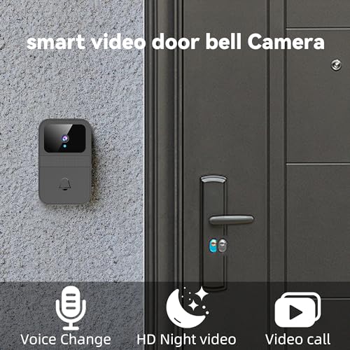 movrock 365-Day Video Doorbell Wireless with Camera monitor: Easy Installation, Stable Connection, One-Click Sound Change for Enhanced Home Security, black
