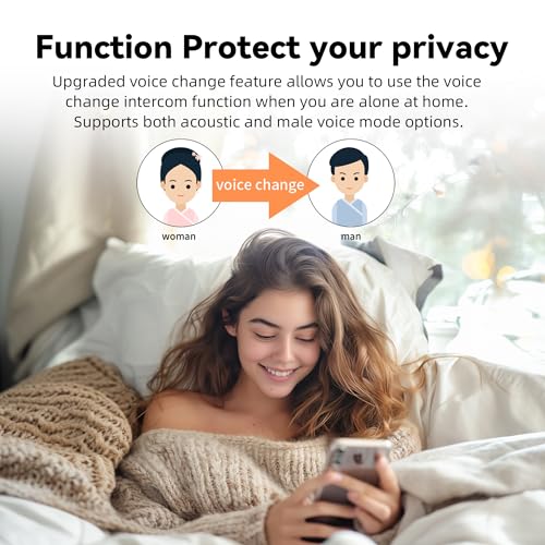 movrock 365-Day Video Doorbell Wireless with Camera monitor: Easy Installation, Stable Connection, One-Click Sound Change for Enhanced Home Security, black