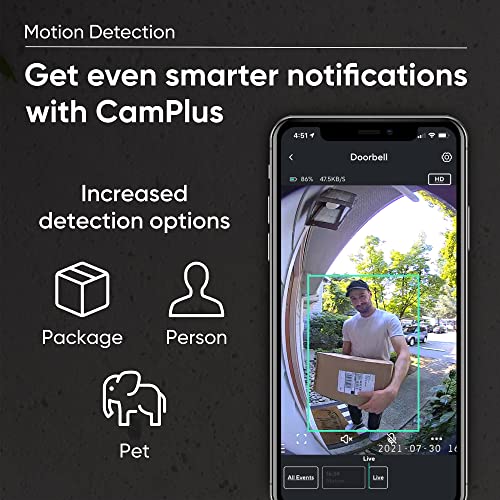 Wyze Wireless Video Doorbell Pro (Chime Included), 1440 HD Video, 1:1 Aspect Ratio: 1:1 Head-to-Toe View, 2-Way Audio, Night Vision