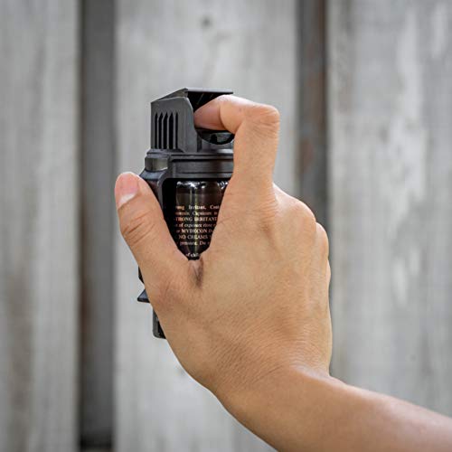 POLICE MAGNUM Pepper Spray Self Defense- 16ft Range- Portable Law Enforcement Unit - Made in The USA - 1 Pack 2oz Flip Top (Belt Clip Stream)