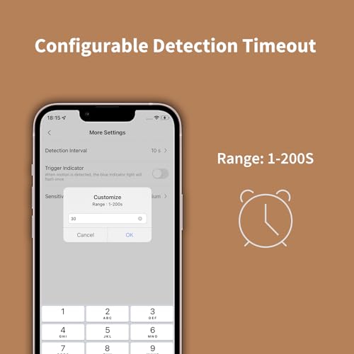 Aqara Motion Sensor P1, Requires AQARA HUB, 5-Year Battery Life, Configurable Detection Timeout, for Alert System and Automations, Compatible with HomeKit, Alexa, IFTTT