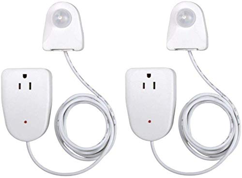 Westek Plug In Motion Sensor Outlet Light Control, 2 Pack - Indoor Motion Sensor Device Activates Lights When Motion is Detected - Ideal for Dark Hallways - 25ft Range, 6 Foot Cord (MLC12BC-4)
