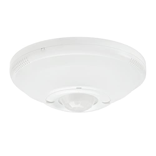 Maxxima Ceiling Mount 360 Degree PIR Occupancy Sensor - Hard-Wired Motion Sensor, LED Compatible, Commercial or Residential Automatic Sensing Solution for Indoor Use at Max Height 15ft, 120-277V