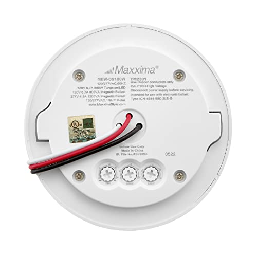 Maxxima Ceiling Mount 360 Degree PIR Occupancy Sensor - Hard-Wired Motion Sensor, LED Compatible, Commercial or Residential Automatic Sensing Solution for Indoor Use at Max Height 15ft, 120-277V