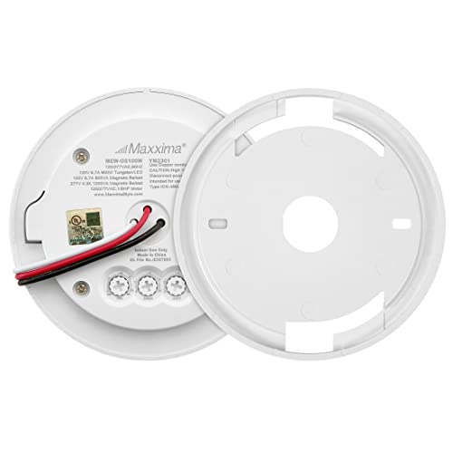 Maxxima Ceiling Mount 360 Degree PIR Occupancy Sensor - Hard-Wired Motion Sensor, LED Compatible, Commercial or Residential Automatic Sensing Solution for Indoor Use at Max Height 15ft, 120-277V