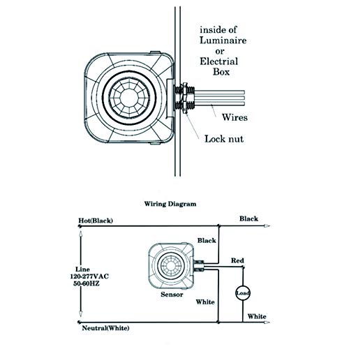 ECOELER Ceiling Occupancy Motion Sensor Switch, High Bay Fixture Mount 360° Ceiling Automatic Light Switch, 120/277VAC, UL, FCC Approved Passive Infrared Sensor