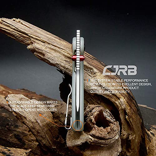 CJRB Maileah Pocket Knife with 2.39’’ AR-RPM9 Powder Steel Blade Folding Knife with G10 Handle Tactical Knife EDC Knife Pocket Knife for Men Ideal for Outdoor Survival Camping Hunting, 1918 Natural Green